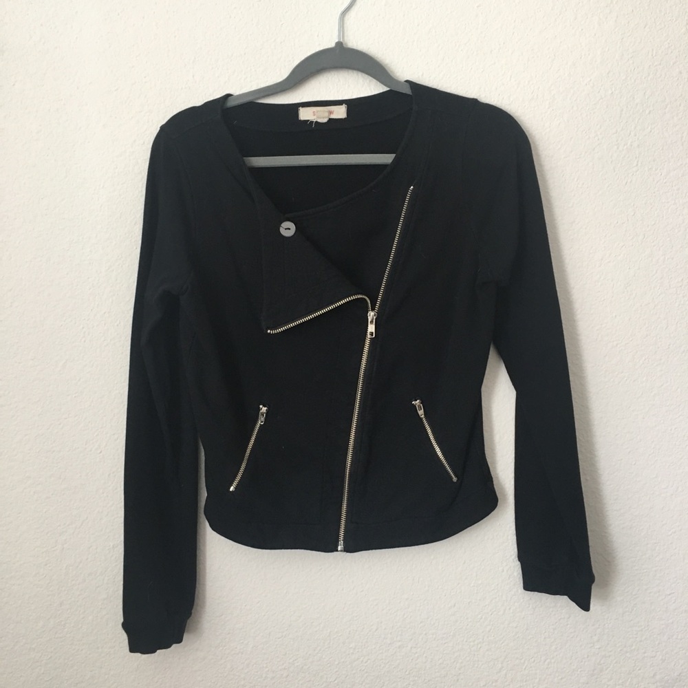 Asymmetrical Zipper Bomber Jacket